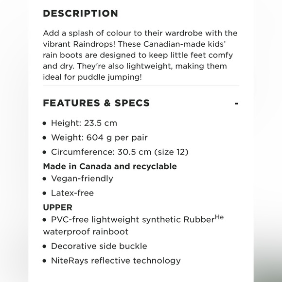 Kamik Raindrops Unisex Rain Boots - Picture 5 of 12